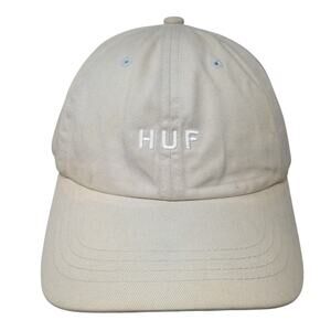 HUF Slideback Baseball Cap Beige One Size Adjustable Embroidered 6 Panel